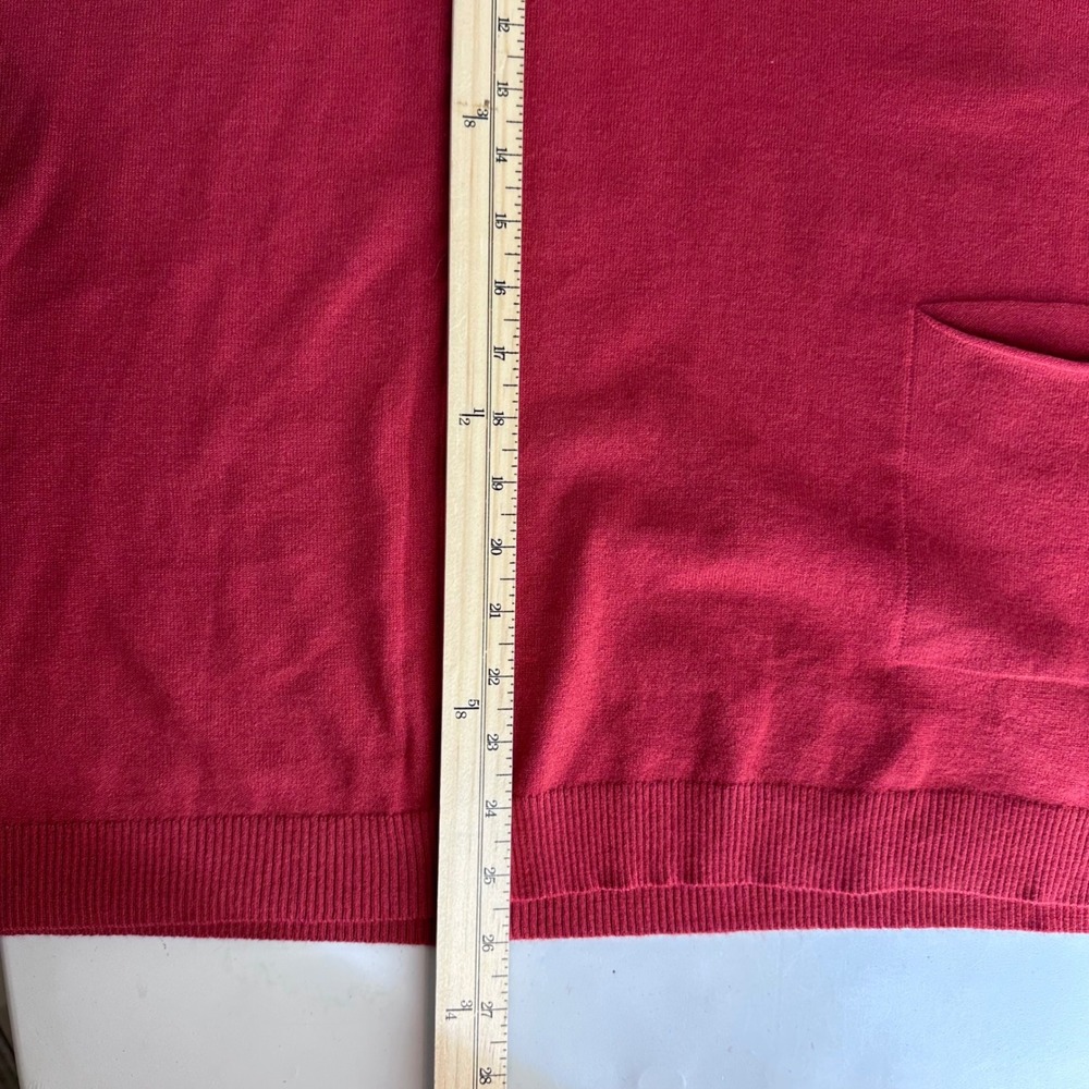 Variations Red Cowl Neck Poncho Sweater Pockets S/M Lagenlook Boho NEW W TAGS - Picture 9 of 9